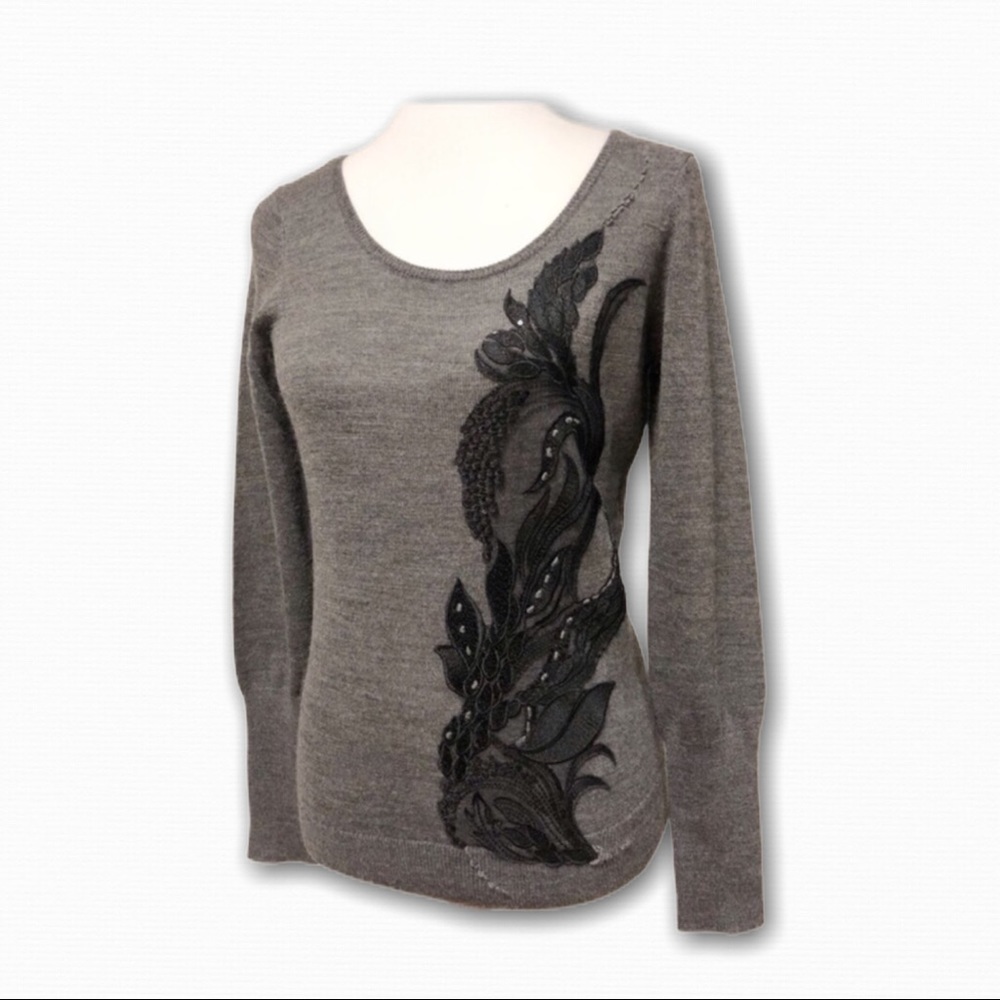 Anthropologie Angel of the North Gray Sweater NWT